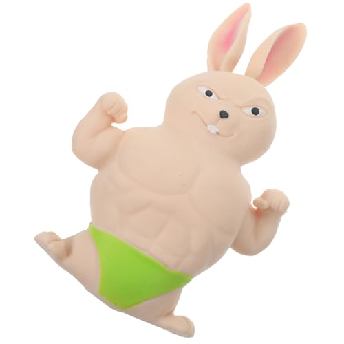 VANZACK Stressspielzeug Muskelhase Elastisches Quetschspielzeug Grüne Hose Stressabbau Decompression Toy Lustiges Zappelspielzeug für Büro und Party von VANZACK