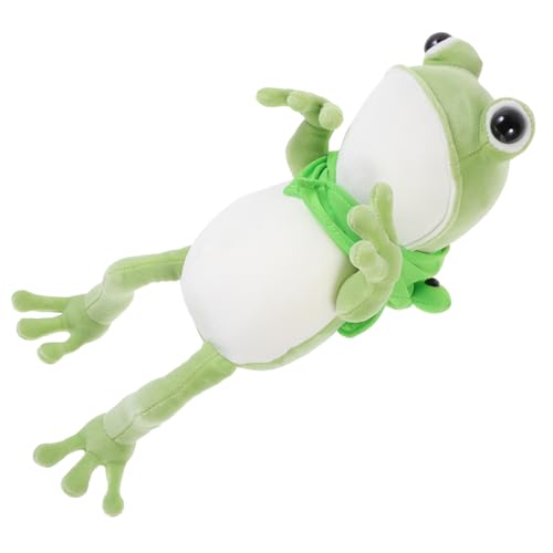 VANZACK Süßes Plüsch Frosch Weiche Cartoon Plüschpuppe Deko Für Kinderzimmer Kuscheltier Für Flauschiges Frosch Plüschtier Für Spaß von VANZACK