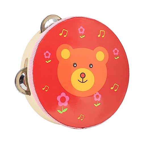 VANZACK Tamburin Handtrommel mit Doppelter Schlagfläche Rotes Design Lernspielzeug und Musikalischen Entwicklung Sicheres Holzspielzeug VANZACK Tamburin Handtrommel mit Doppelter Schlagfläche Rotes Design Lernspielzeug und Musikalischen Entwicklung Sicheres Holzspielzeug von VANZACK