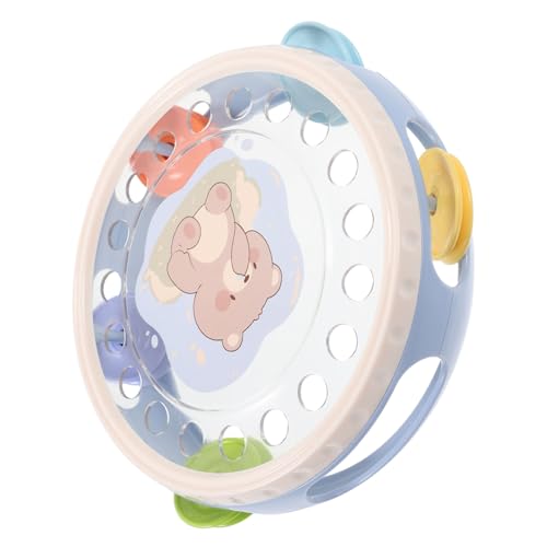 VANZACK Tamburin mit Cartoon Muster Handtrommel Musikinstrument für Leicht und Tragbar Partys und Pädagogisches Bärendesign für Jungen von VANZACK