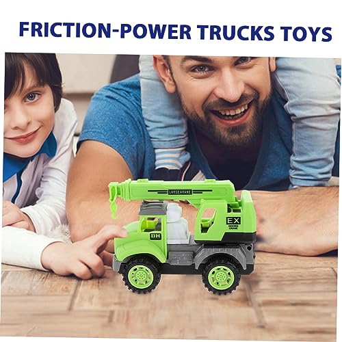 VANZACK Teiliges Friktions Kraft Müllauto aus Leichtem Kunststoff Glatte Kanten für Kleine Hände Kombiniert mit Mülltonnen für Jungen und Mädchen Fördert Feinmotorik und Spielspaß von VANZACK