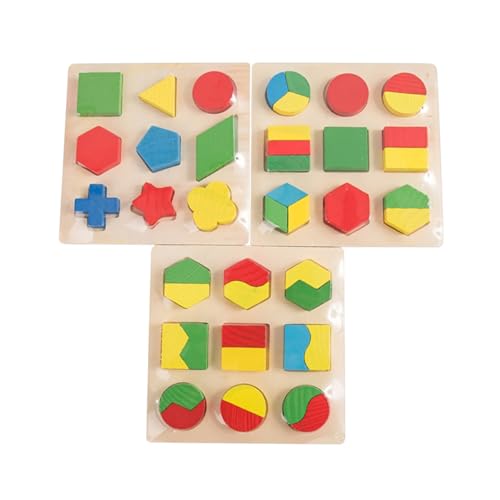VANZACK Teiliges Geometrisches Holzspielzeug Formensortierendes Lernspielzeug für Fördert Kreativität Farb und Formenerkennung Handliche für Vorschulkinder von VANZACK