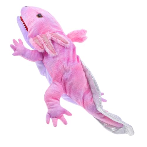 VANZACK Tier-handpuppe – Plüsch-Axolotl-Puppe, Beweglicher Mund, Weiches Plüsch-tierspielzeug Zum Geschichtenerzählen Und Rollenspielen, Für Kleinkinder Im Alter Von 4–8 Jahren, von VANZACK