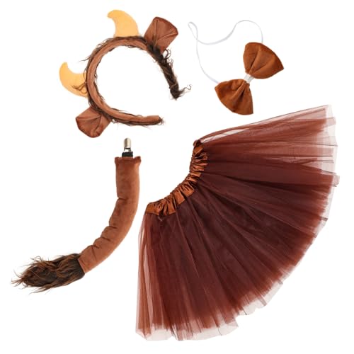 VANZACK Tierohren Haarreif Set mit Kuhhorn Plüsch Tierohren Tutu Rock Fliege und für Kostüm und Cosplay Events für Karneval Halloween und Bühnenaufführungen VANZACK Tierohren Haarreif Set mit Kuhhorn Plüsch Tierohren Tutu Rock Fliege und für Kostüm und Cosplay Events für Karneval Halloween und Bühnenaufführungen von VANZACK