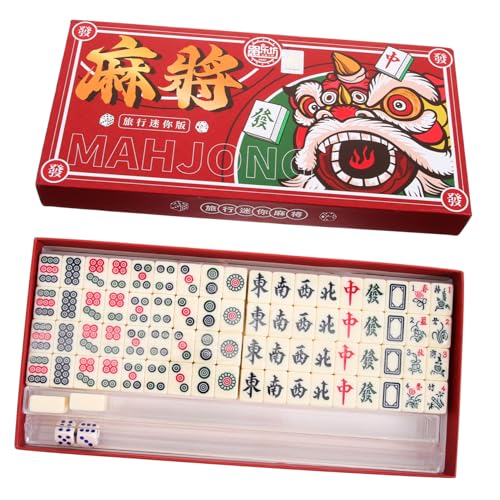 VANZACK Tragbares Mini-Mahjong Set – Chinesisches Mahjong Reise Tischspiel Aus Hochwertigem PVC - Perfekt Für Unterwegs Ideal Für Familien Und Freunde Für Stundenlangen Spielspaß VANZACK Tragbares Mini-Mahjong Set – Chinesisches Mahjong Reise Tischspiel Aus Hochwertigem PVC - Perfekt Für Unterwegs Ideal Für Familien Und Freunde Für Stundenlangen Spielspaß von VANZACK