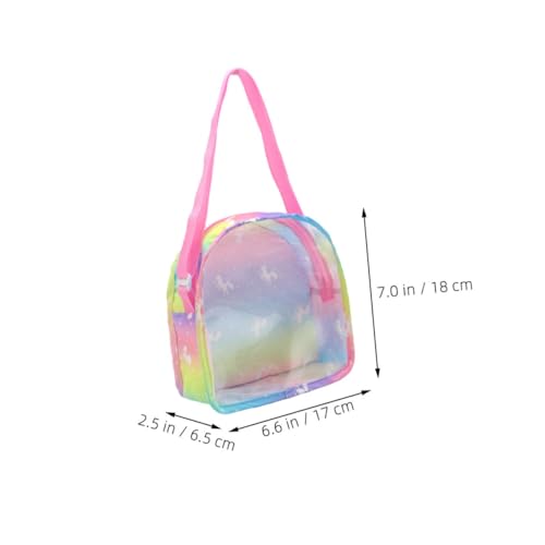 VANZACK Transparente Kleine Puppenzubehör Aufbewahrungstasche aus Strapazierfähigem Handlich für Fläschchen und Babypuppen Vielseitige Reise und Aufbewahrungslösung von VANZACK