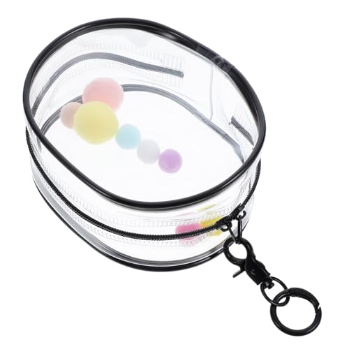 VANZACK Transparente PVC Puppentasche Leichte Aufbewahrungstasche mit Reißverschluss und Schlüsselanhänger Schutz und Displaybeutel für Puppen und Mini Figuren Tragbar für Unterwegs von VANZACK