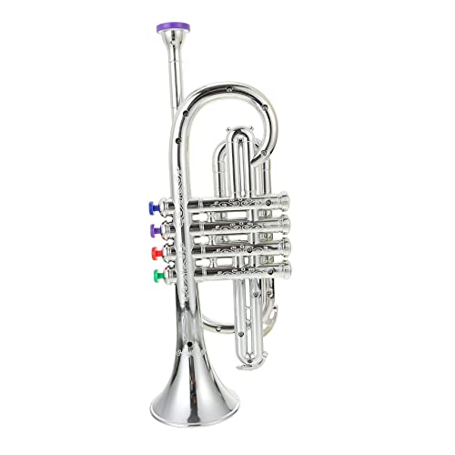 VANZACK Trompete Simuliertes Musikinstrument für Junge Mädchen Hochwertiges Silbern für Bühnenauftritte und Kreative Spielmöglichkeiten von VANZACK