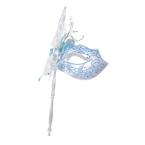 VANZACK Venetian Metal Butterfly mit Stab Elegante Damen Kostümmaske für Halloween Fasching Karneval Ball und Festliche Abendveranstaltungen VANZACK Venetian Metal Butterfly mit Stab Elegante Damen Kostümmaske für Halloween Fasching Karneval Ball und Festliche Abendveranstaltungen von VANZACK