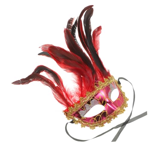 VANZACK Venezianische Damen Masquerade Maske aus Wiederverwendbar Komfortabel für Karneval Halloween Kostümparty Rollenspiel und Fotorequisiten Elegante Rosa Party Augenmaske VANZACK Venezianische Damen Masquerade Maske aus Wiederverwendbar Komfortabel für Karneval Halloween Kostümparty Rollenspiel und Fotorequisiten Elegante Rosa Party Augenmaske von VANZACK
