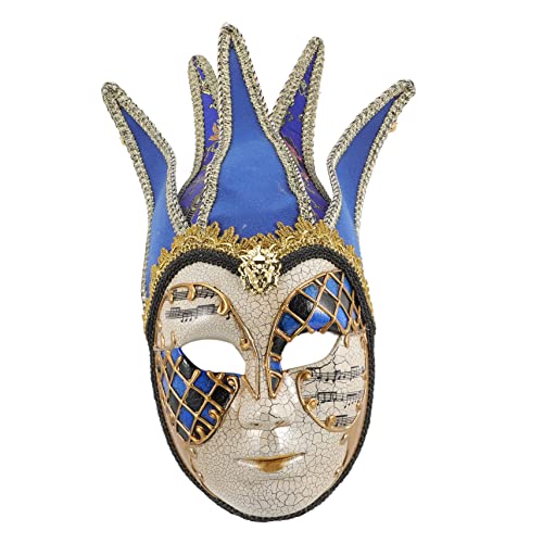 VANZACK Venezianische Maske für Herren Retro Maskerade Ball Maske Farbige Riss Design Halloween Karneval Kostümpartys Elegantes Cosplay Zubehör von VANZACK