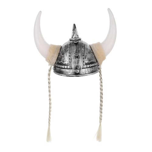 VANZACK Viking Hornhut mit Zöpfen Halloween Kostüm Helm Wikinger Helm Antiker Römischer Krieger Hut Partydekoration Karneval Fest Zubehör VANZACK Viking Hornhut mit Zöpfen Halloween Kostüm Helm Wikinger Helm Antiker Römischer Krieger Hut Partydekoration Karneval Fest Zubehör von VANZACK