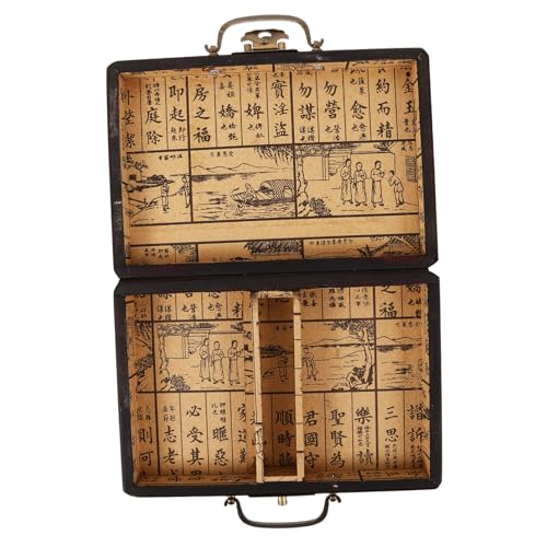 VANZACK Vintage Aufbewahrungsbox Aus Traditionelle Mahjong Box Mit Rechteckige Form Leere Für Mahjong Steine Stilvolle Holzbehälter Für Dekoration VANZACK Vintage Aufbewahrungsbox Aus Traditionelle Mahjong Box Mit Rechteckige Form Leere Für Mahjong Steine Stilvolle Holzbehälter Für Dekoration von VANZACK