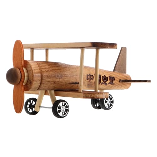 VANZACK Vintage Holzflugzeug Modell Handgefertigt Holzspielzeug und Dekoratives Ornament für Kinderzimmer Wohnraum Tischdeko Sicher und Charmant VANZACK Vintage Holzflugzeug Modell Handgefertigt Holzspielzeug und Dekoratives Ornament für Kinderzimmer Wohnraum Tischdeko Sicher und Charmant von VANZACK