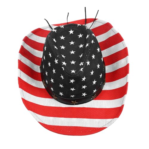VANZACK Wasserfester Amerikanischer Cowboyhut Mit Sternen Und Streifenmuster Patriotischer Hut Für Juli Feiern Als Partyzubehör Und Dekoration Für Damen Und Herren VANZACK Wasserfester Amerikanischer Cowboyhut Mit Sternen Und Streifenmuster Patriotischer Hut Für Juli Feiern Als Partyzubehör Und Dekoration Für Damen Und Herren von VANZACK