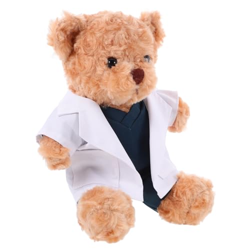 VANZACK Weicher Arzt bär Plüschspielzeug Kuscheliges Kreatives Sammler stofftier Schlafzimmer Deko Liebevoll Gestalteter Arzt teddybär als Einzigartiges Geschenk für Erwachsene von VANZACK