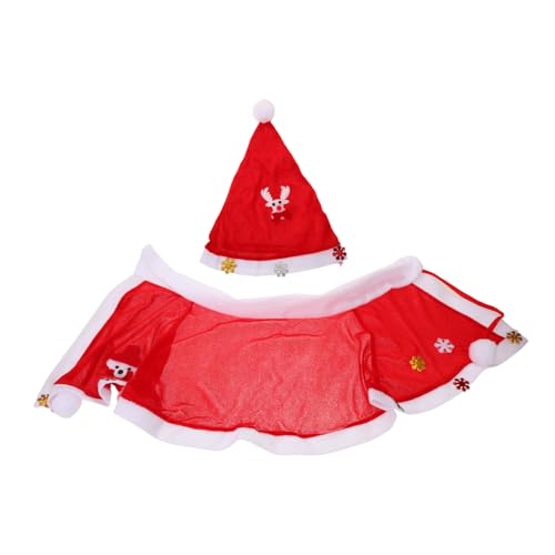 VANZACK Weihnachtscape Rot Samt Kapuzenumhang mit Santa Hut Warmes Weihnachtskostüm für Festliche Auftritte Winter Cosplay Party VANZACK Weihnachtscape Rot Samt Kapuzenumhang mit Santa Hut Warmes Weihnachtskostüm für Festliche Auftritte Winter Cosplay Party von VANZACK