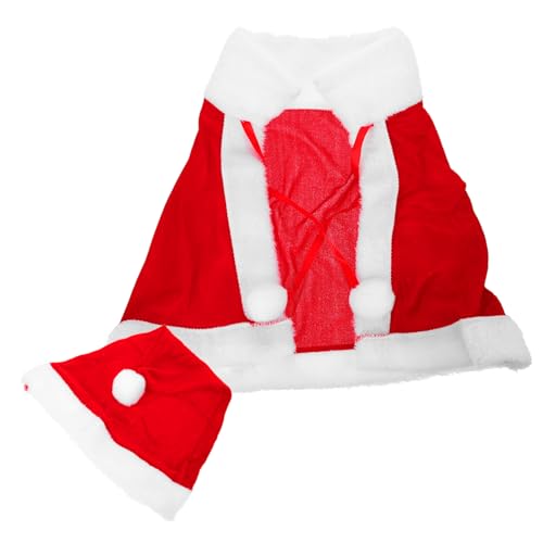 VANZACK Weihnachtsmann Kostüm Weicher Weihnachtsumhang und Santa Mütze Hautfreundlich Warm und Strapazierfähig Festliche Farben für Weihnachtsfeier und Cosplay Geeignet von VANZACK
