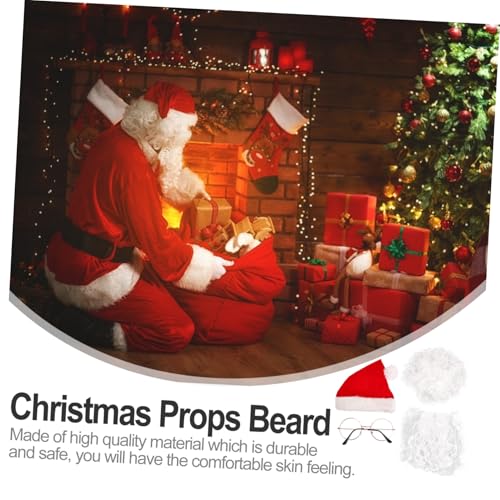 VANZACK Weihnachtsmann Kostüm mit Leichter Perücke Schnurrbart Mütze und Brille Atmungsaktiv Wiederverwendbar als Weihnachts-Party Accessoire für Nikolaus Cosplay VANZACK Weihnachtsmann Kostüm mit Leichter Perücke Schnurrbart Mütze und Brille Atmungsaktiv Wiederverwendbar als Weihnachts-Party Accessoire für Nikolaus Cosplay von VANZACK