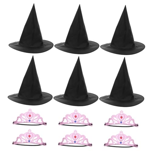 VANZACK Zaubererhut Krone Geburtstagsparty Krone Hexenhut Geburtstagshaarband Geburtstagsparty Gastgeschenke Prinzessin Und Hexe Party Gastgeschenke Partys Kostümzubehör Geburtstagskrone von VANZACK