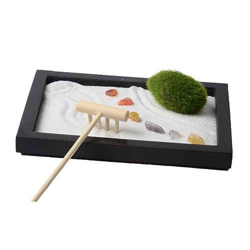 VANZACK Zen Garten Mit Simulation Moos Sand Tischdekoration Für Meditation Und Schreibtisch Zubehör Für Büro Und Zuhause Rechen Und Sand VANZACK Zen Garten Mit Simulation Moos Sand Tischdekoration Für Meditation Und Schreibtisch Zubehör Für Büro Und Zuhause Rechen Und Sand von VANZACK