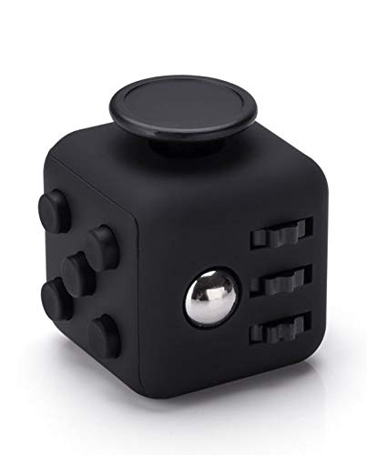 Fidget Cube - Anti Stess Würfel - Stresswürfel 'Spielzeug' zum Stressaubbau bei Nervösität für alle Altersklassen in Schwarz von VAPIAO