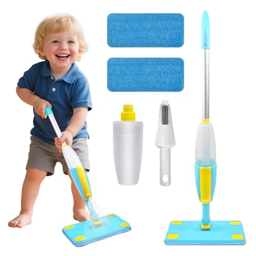 Kinder-Sprühmopp Reinigungs-Spielzeug – Montessori-inspiriertes Putzspielset mit echtem Wasserspray – Haushalts-Spielzeug für Jungen und Mädchen ab 3 Jahren Kinder-Sprühmopp Reinigungs-Spielzeug – Montessori-inspiriertes Putzspielset mit echtem Wasserspray – Haushalts-Spielzeug für Jungen und Mädchen ab 3 Jahren von VARANO
