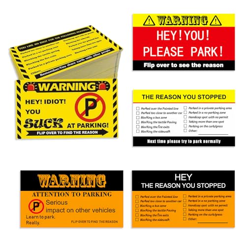 VARKAGE 150 Stück Scheiße Geparkt Lustige Karten, Easy Park Vignette, Falschparker Karten für Den Verstoß, Scheiße Geparkt Parkhinweise Knöllchen Spass VARKAGE 150 Stück Scheiße Geparkt Lustige Karten, Easy Park Vignette, Falschparker Karten für Den Verstoß, Scheiße Geparkt Parkhinweise Knöllchen Spass von VARKAGE