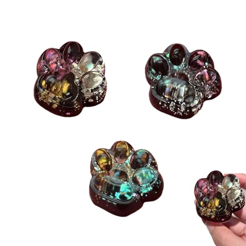 VARKAGE 3 Stück Squeeze Toy, Taba Squishy, Kawaii Flauschige Cat Paw Squishy, Zum Konzentrieren, Angst Relief, Anti Stress (Bunt) von VARKAGE