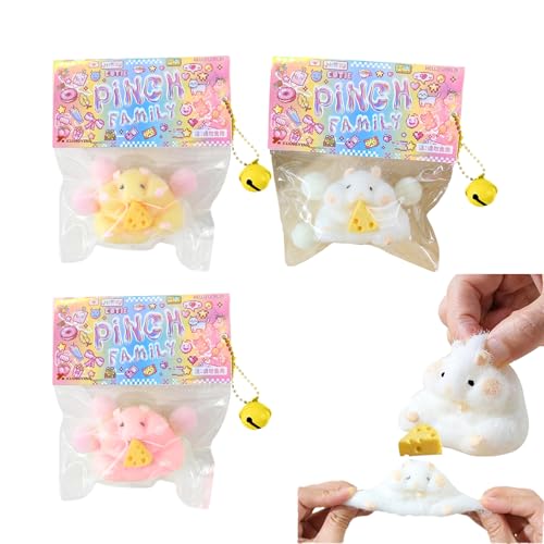 VARKAGE 4 Pcs Hamster Squeeze Toy, Umweltfreundliches Silikon Anti Stress Spielzeug, Squishy Fidget Spielzeug, Sensory Toys, Toy with Cheese, Squishes Hamster VARKAGE 4 Pcs Hamster Squeeze Toy, Umweltfreundliches Silikon Anti Stress Spielzeug, Squishy Fidget Spielzeug, Sensory Toys, Toy with Cheese, Squishes Hamster von VARKAGE