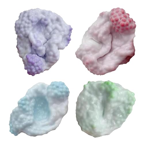 VARKAGE 4 Stück Trauben Stressball, Bunte Perlen formbaren Vakuum Trauben Stress Ball Spielzeug für Stressabbau und Entspannung, weiche Stress Ball Sensorik Spielzeug für Kinder und Erwachsene VARKAGE 4 Stück Trauben Stressball, Bunte Perlen formbaren Vakuum Trauben Stress Ball Spielzeug für Stressabbau und Entspannung, weiche Stress Ball Sensorik Spielzeug für Kinder und Erwachsene von VARKAGE