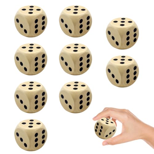 VARKAGE 9 Stück Holz Würfel Groß, 30mm für Brettspiele, Partyspiele & mehr VARKAGE 9 Stück Holz Würfel Groß, 30mm für Brettspiele, Partyspiele & mehr von VARKAGE