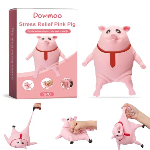 VARKAGE Anti Stress Schwein Original, Süßes Rosa Squeeze Wutschwein Spielzeug, Piper The Pig Zum Schlagen, Sensorisches Fidget-Spielzeug für Jungen und Mädchen, Spaßige Party-Druckspielzeuge VARKAGE Anti Stress Schwein Original, Süßes Rosa Squeeze Wutschwein Spielzeug, Piper The Pig Zum Schlagen, Sensorisches Fidget-Spielzeug für Jungen und Mädchen, Spaßige Party-Druckspielzeuge von VARKAGE