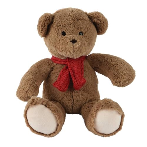 VARZI 1956 Plüschbär mit rotem Schal, weich und kuschelig, perfekt für Kinder und Weihnachtsdekorationen, 30 cm VARZI 1956 Plüschbär mit rotem Schal, weich und kuschelig, perfekt für Kinder und Weihnachtsdekorationen, 30 cm von VARZI