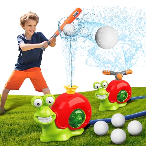 VATOS 2 in 1 Wassersprinkler Spielzeug für Kinder, Sprinkler Spielzeug mit 2 Sprinklerköpfen, 360° drehbarer Sprüh-Wasser-Baseball für Jungen und Mädchen, Sommerspaß bei Partys im Hinterhof VATOS 2 in 1 Wassersprinkler Spielzeug für Kinder, Sprinkler Spielzeug mit 2 Sprinklerköpfen, 360° drehbarer Sprüh-Wasser-Baseball für Jungen und Mädchen, Sommerspaß bei Partys im Hinterhof von VATOS