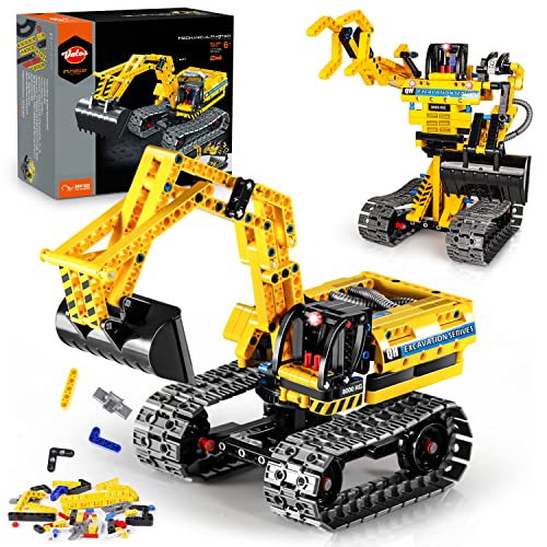 VATOS Technik Bagger Spielzeug Roboter 2-in-1 - Spielzeug Bausätze für Kinder ab 6 7 8 9 10 Jahre Jungen | STEM Kran Spielzeug Raupenbagger & Roboter 342 Teile Geschenk VATOS Technik Bagger Spielzeug Roboter 2-in-1 - Spielzeug Bausätze für Kinder ab 6 7 8 9 10 Jahre Jungen | STEM Kran Spielzeug Raupenbagger & Roboter 342 Teile Geschenk von VATOS