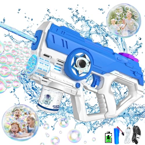 VATOS Elektrische Wasserpistole für Kinder und Erwachsene, 2-in-1 Automatische Wasserpistolen 500 CC+ Erweiterbar, Max Reichweite 10M Wasserspritzpistole Spielzeug für Sommer Pool, Garten, Strand von VATOS