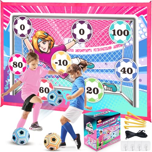 VATOS Fußball Spielset für Kinder 3 4 5 6 7 8, Sportspaß für Garten Indoor Outdoor, Weich Flanell Fußballtore, Fußball mit Klettbällen Spielzeug Geburtstag Ostern Geschenke für Jungen Mädchen VATOS Fußball Spielset für Kinder 3 4 5 6 7 8, Sportspaß für Garten Indoor Outdoor, Weich Flanell Fußballtore, Fußball mit Klettbällen Spielzeug Geburtstag Ostern Geschenke für Jungen Mädchen von VATOS