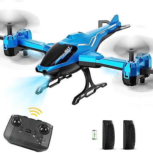 VATOS Hubschrauber Ferngesteuert 2.4G All in 1 Super Funktion RC Helikopter, Hindernisvermeidung 360° Flip LED Licht, Indoor, Spielzeug Kinder Geschenke Jungen Erwachsene von VATOS