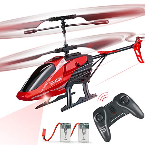 VATOS Hubschrauber Ferngesteuert RC Helikopter: Höhenlage Hobby Flugzeug Kreisel & LED Licht 3,5 Kanal Micro Alloy Mini Military Serie Indoor Spielzeug Geschenk für Jungen Erwachsene von VATOS