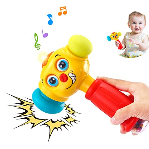 VATOS Licht & Musik Baby Spielzeug Hammer für Babys & Kleinkinder ab 12 bis 18 Monate Lustige veränderbare Augen Hammer Spielzeug für Babys ab 1 Jahr (nur Englische Aussprache) von VATOS