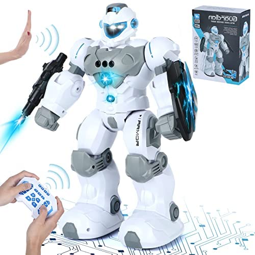 VATOS Roboter Kinder Spielzeug, Wiederaufladbares Ferngesteuertes mit LED-Augen Musik Dance und Gestenerkennung Programmierbar für ab 5 6 7 8 Jahre Jungen und Mädchen Geschenk von VATOS