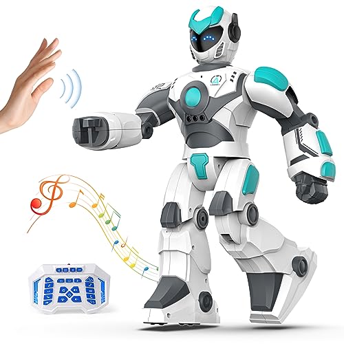 VATOS Roboter Kinder Spielzeug, 40CM Groß Ferngesteuerter , Programmierbar RC Roboter mit Gesten- und Sprachsteuerung, Interaktiver Intelligenter Tanzen Singen Geschenke für ab 3 Jahren von VATOS