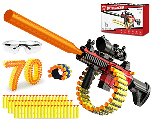 VATOS Spielzeugpistolen Sniper Blaster Gun mit Kettenmagazin (24-Dart-Clip), manuelle Schaumstoff-Blaster und -Pistolen mit 70 Darts, Geschenk für 6-8-jährige Kinder Jungen Mädchen von VATOS