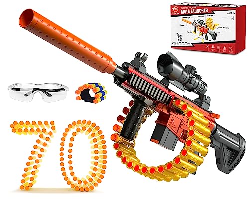VATOS Spielzeugpistolen Sniper Blaster Gun mit Shell werfen Modus und Chain Mode (24-Dart-Clip), manuelle Schaumstoff-und -Pistolen mit 70 Darts,Geschenk für 6-8-jährige Kinder Jungen Mädchen von VATOS