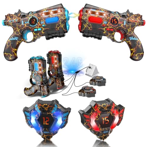 VATOS Wiederaufladbares Laser Tag Set mit 2 Spielern - 2.4GHz Daten Voll SYNC 2 Pistolen & 2 Westen, Geburtstagsspielzeug & Ideen Laser Tag Gun für Kinder Teen Erwachsene für Outdoor aktivitäten VATOS Wiederaufladbares Laser Tag Set mit 2 Spielern - 2.4GHz Daten Voll SYNC 2 Pistolen & 2 Westen, Geburtstagsspielzeug & Ideen Laser Tag Gun für Kinder Teen Erwachsene für Outdoor aktivitäten von VATOS