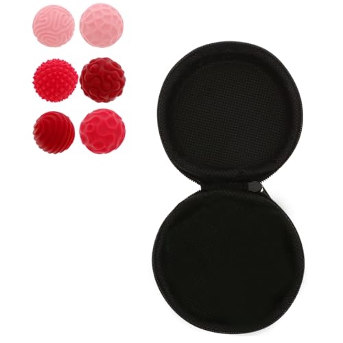 6 Stück Magnetische Fidget Toys,Magnetische Sensorikbälle aus Silikon,Kompakt Magnetkugeln Stressball,Tragbar Silikon Sensorik Spielzeug(Rosa) von VAVPUP