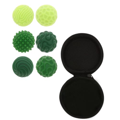 6 Stück Magnetische Fidget Toys,Magnetische Sensorikbälle aus Silikon,Kompakt Magnetkugeln Stressball,Tragbar Silikon Sensorik Spielzeug(grün) von VAVPUP