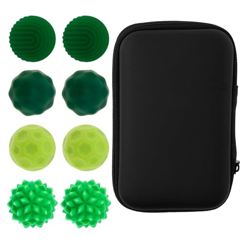 8 Stück Magnetische Bälle,Akupressur Ball aus Silikon,Kompakt Tragbares Motorikspielzeug mit Aufbewahrungsbox,Magnetische Fidget Toys mit Multi Textur,Silikon Sensorik Spielzeug(grün) von VAVPUP