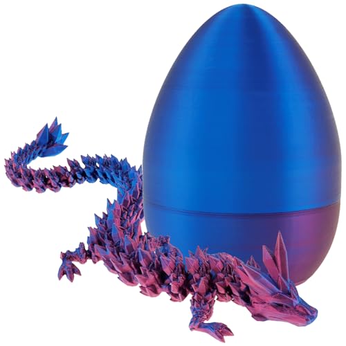 VAVPUP 3D -gedruckter Drachenei Ei Flexible artikulierter Drachenei mit Drachen im lustigen Crystal Dragon Zappelspielzeug kreativer gedruckter Drache in Ei für Home Office Osternkorb Stoffe(Blau Rot) VAVPUP 3D -gedruckter Drachenei Ei Flexible artikulierter Drachenei mit Drachen im lustigen Crystal Dragon Zappelspielzeug kreativer gedruckter Drache in Ei für Home Office Osternkorb Stoffe(Blau Rot) von VAVPUP